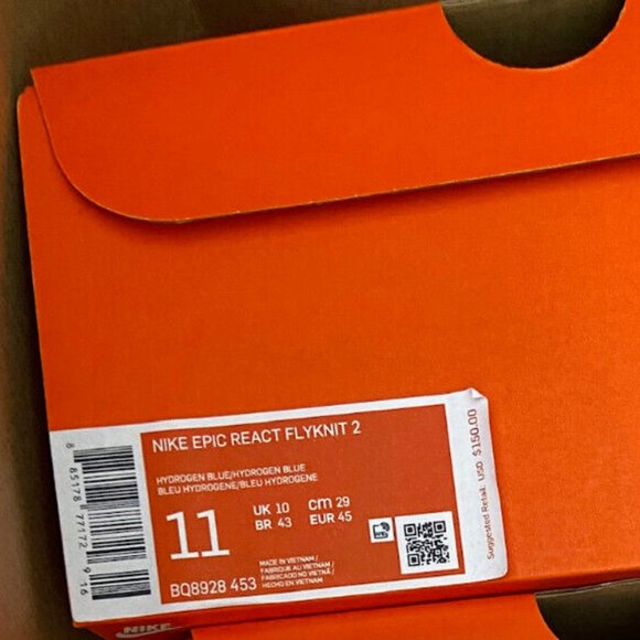 Nike Men's Epic React Flyknit 2 Running Shoes Hydrogen Blue Size BQ8928-453 - Picture 10 of 15